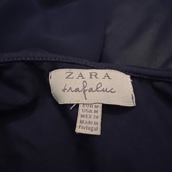 Zara navy blue beautiful one shoulder dress in excellent condition medium - Picture 12 of 12